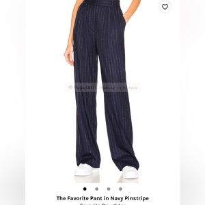 Favorite Daughter “The Favorite Pant” in Navy Pinstripe